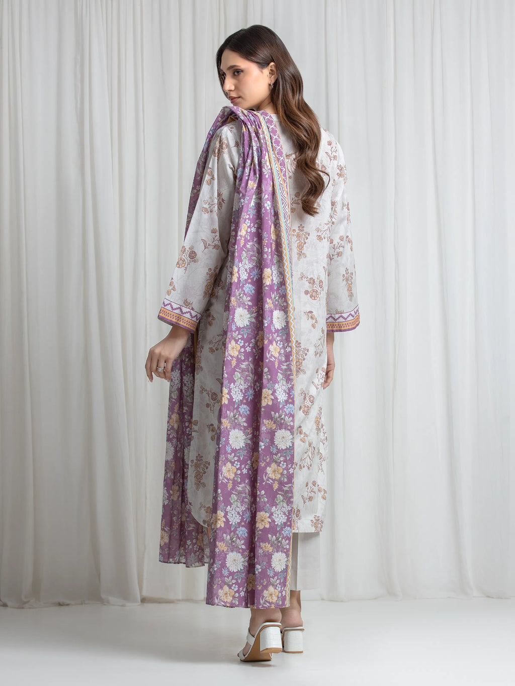 Printed Lawn Suit - EWU6A1-36724-3P