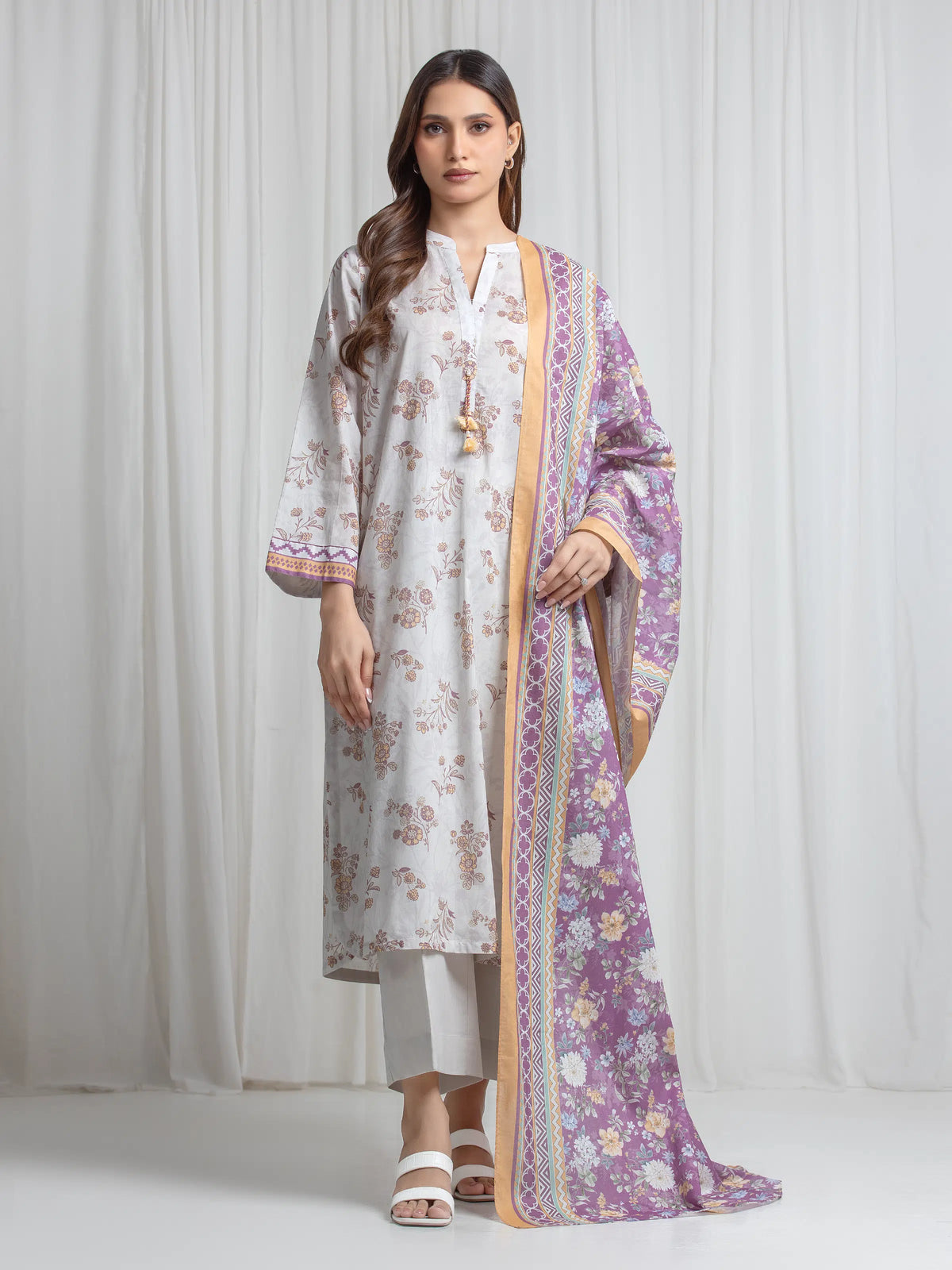 Printed Lawn Suit - EWU6A1-36724-3P