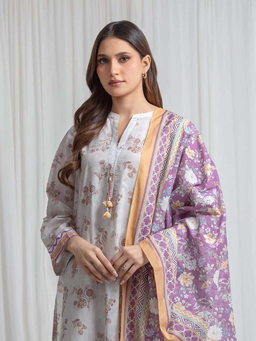 Printed Lawn Suit - EWU6A1-36724-3P