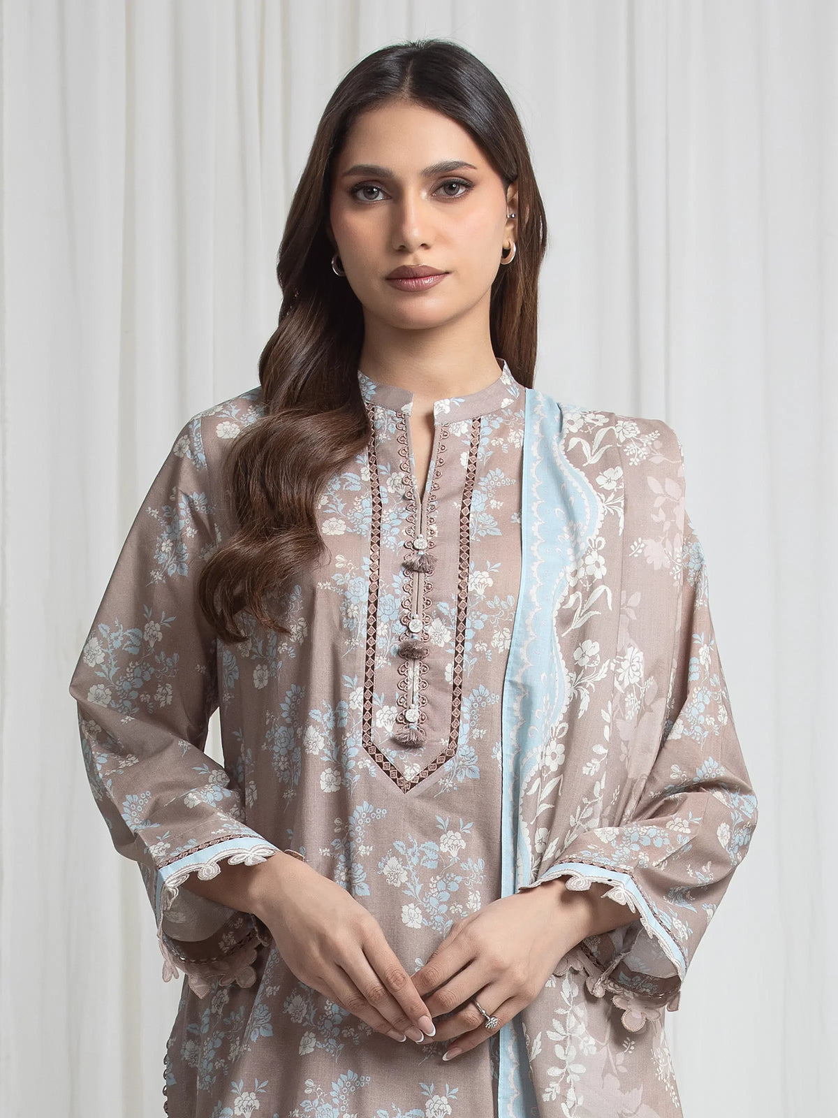 Printed Lawn Suit - EWU6A1-36719-3P