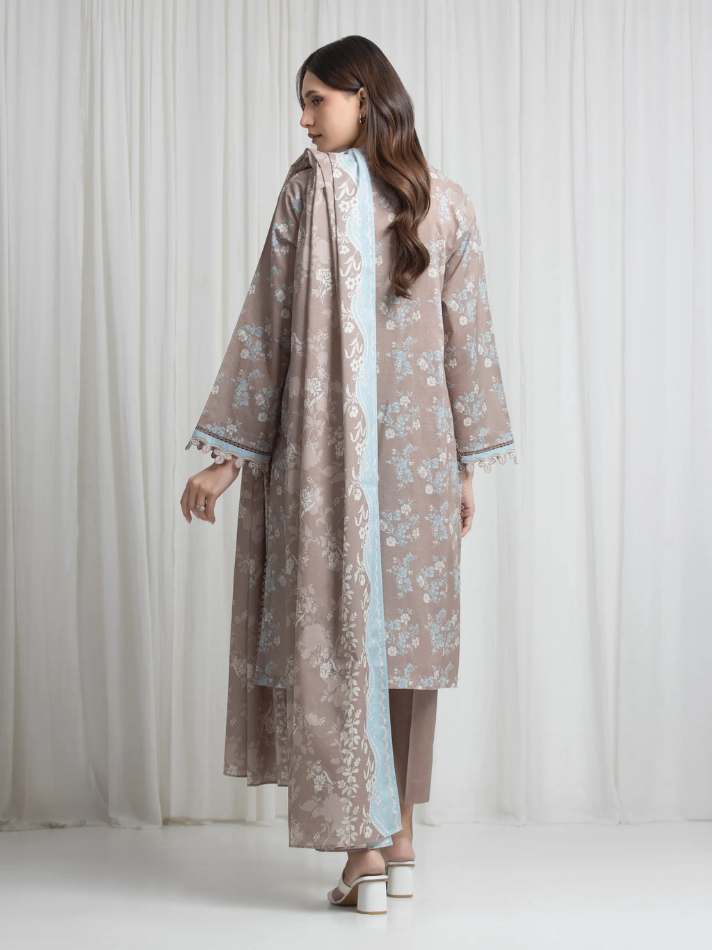 Printed Lawn Suit - EWU6A1-36719-3P