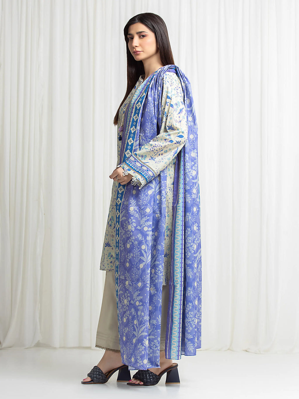 Printed Lawn Suit - EWU6A1-36712-3P