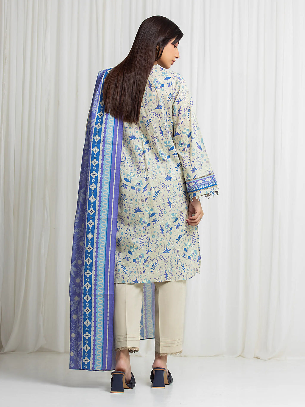 Printed Lawn Suit - EWU6A1-36712-3P