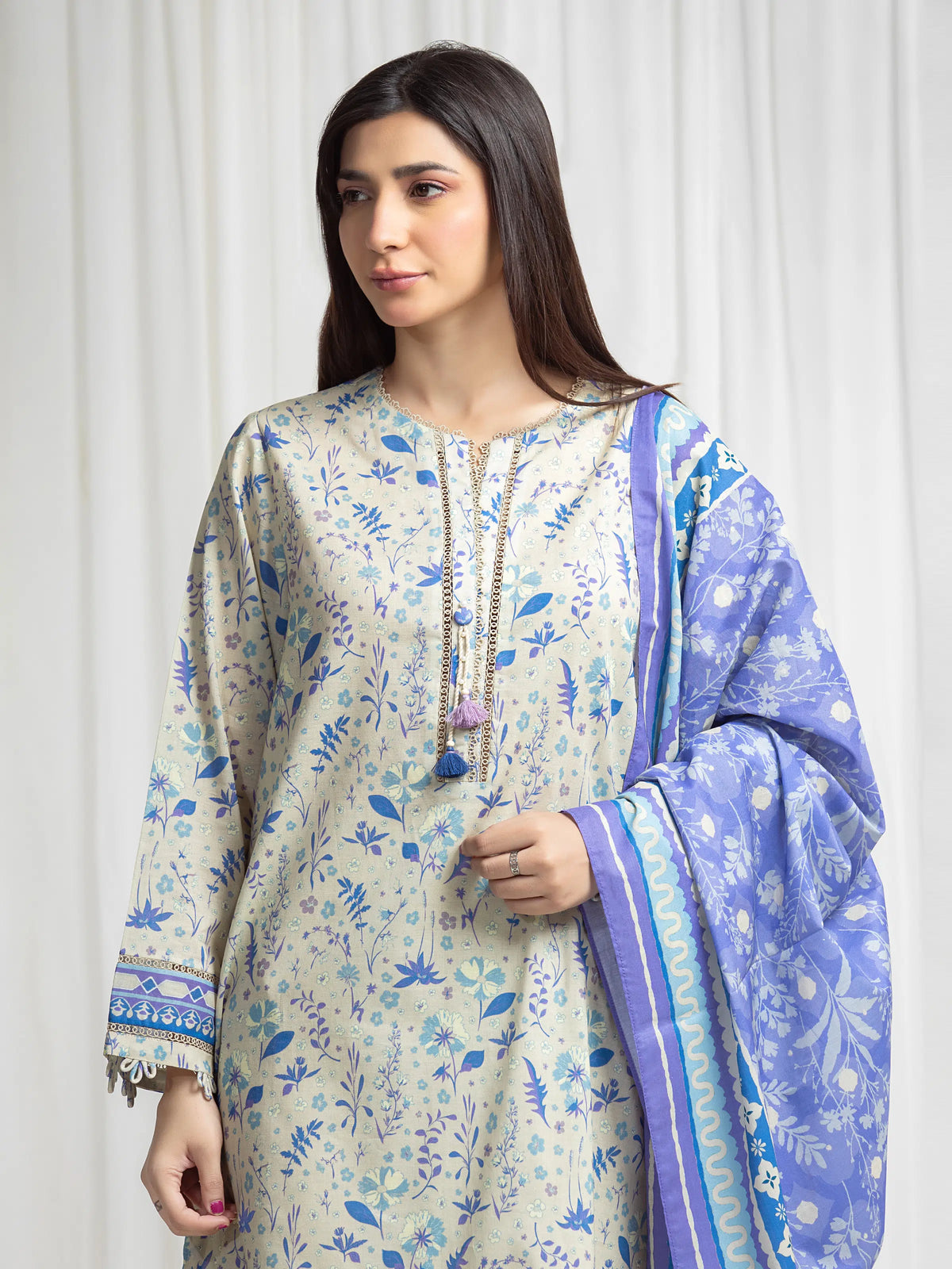 Printed Lawn Suit - EWU6A1-36712-3P