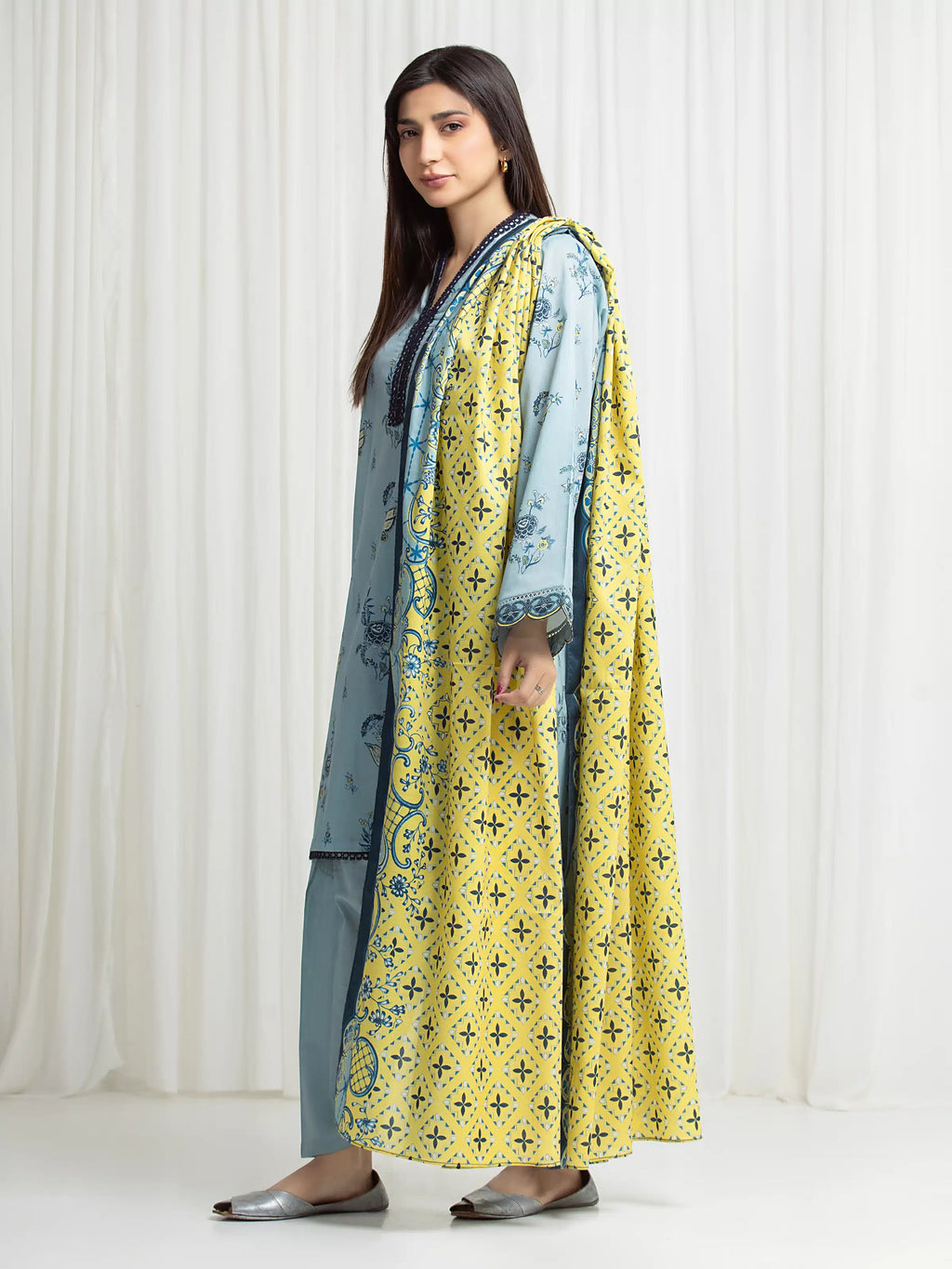 Printed Lawn Suit - EWU6A1-36708-3P