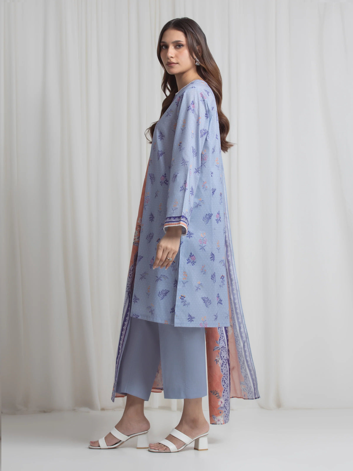 Printed Lawn Suit - EWU6A1-36725-3P