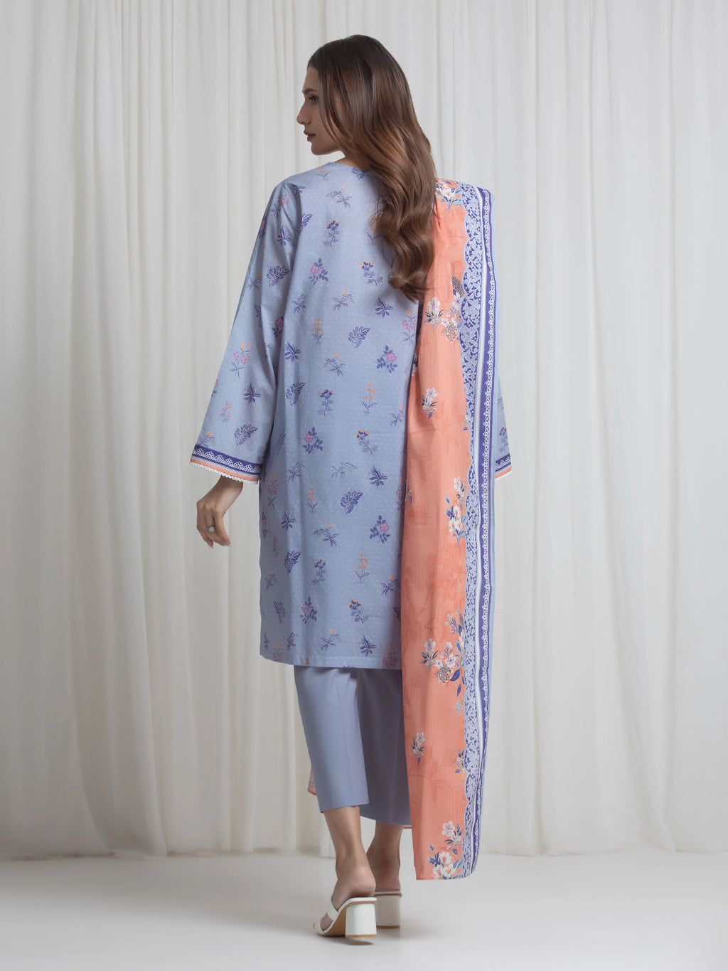 Printed Lawn Suit - EWU6A1-36725-3P