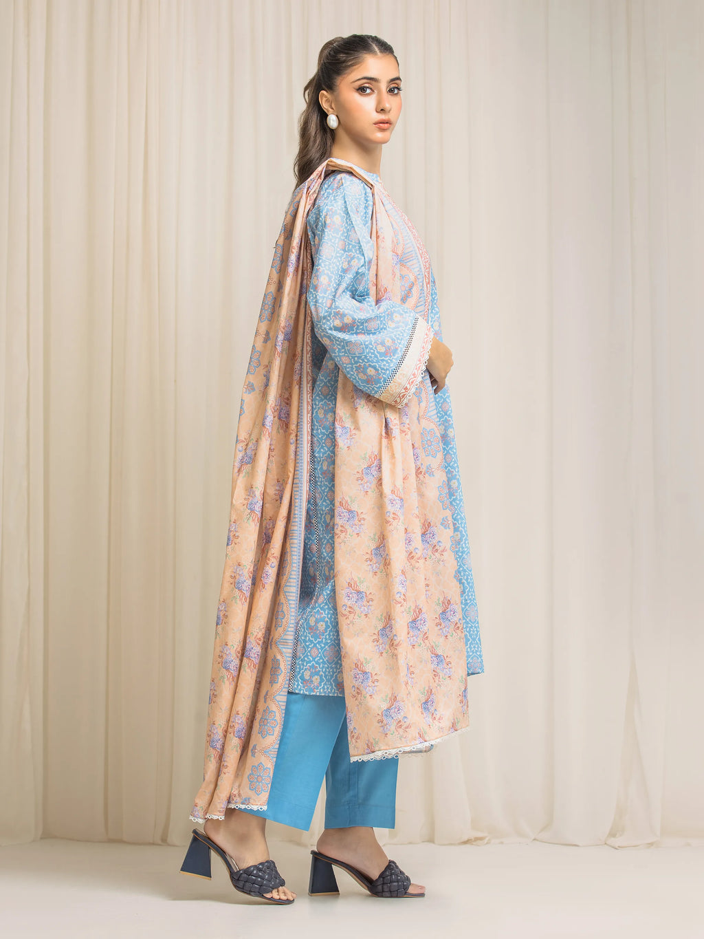Printed Lawn Suit - EWU6A1-36571-3P