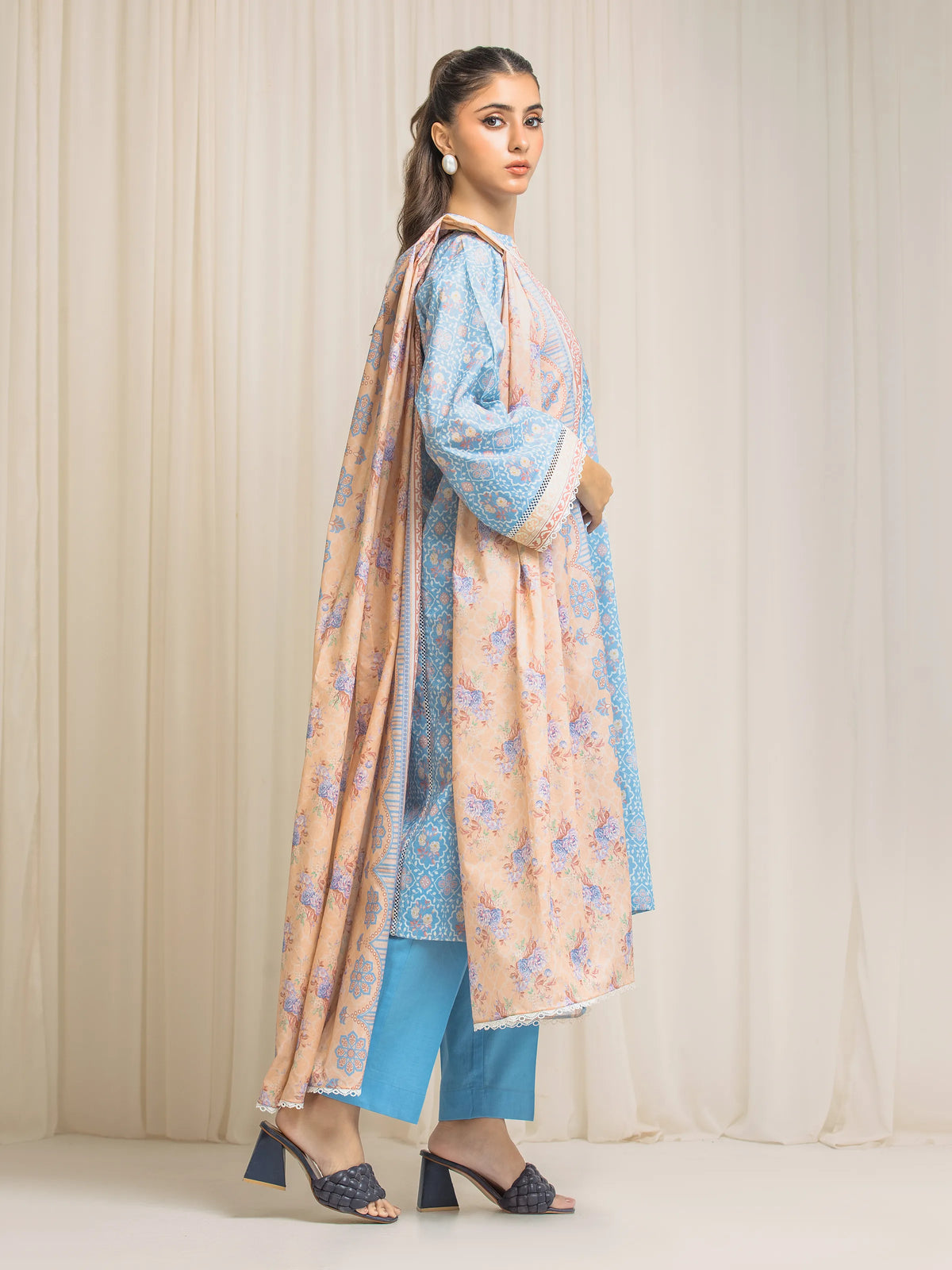 Printed Lawn Suit - EWU6A1-36571-3P