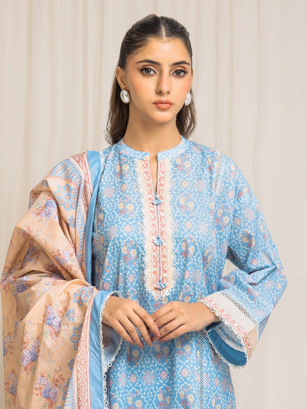 Printed Lawn Suit - EWU6A1-36571-3P