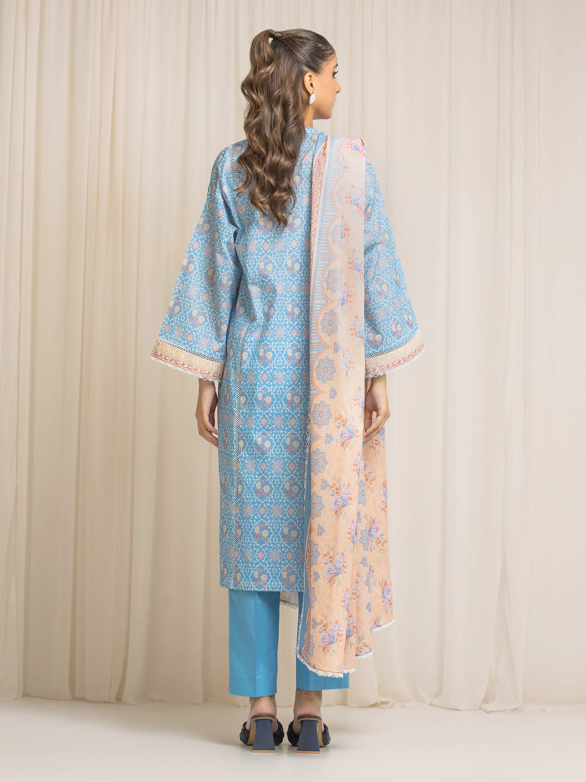 Printed Lawn Suit - EWU6A1-36571-3P