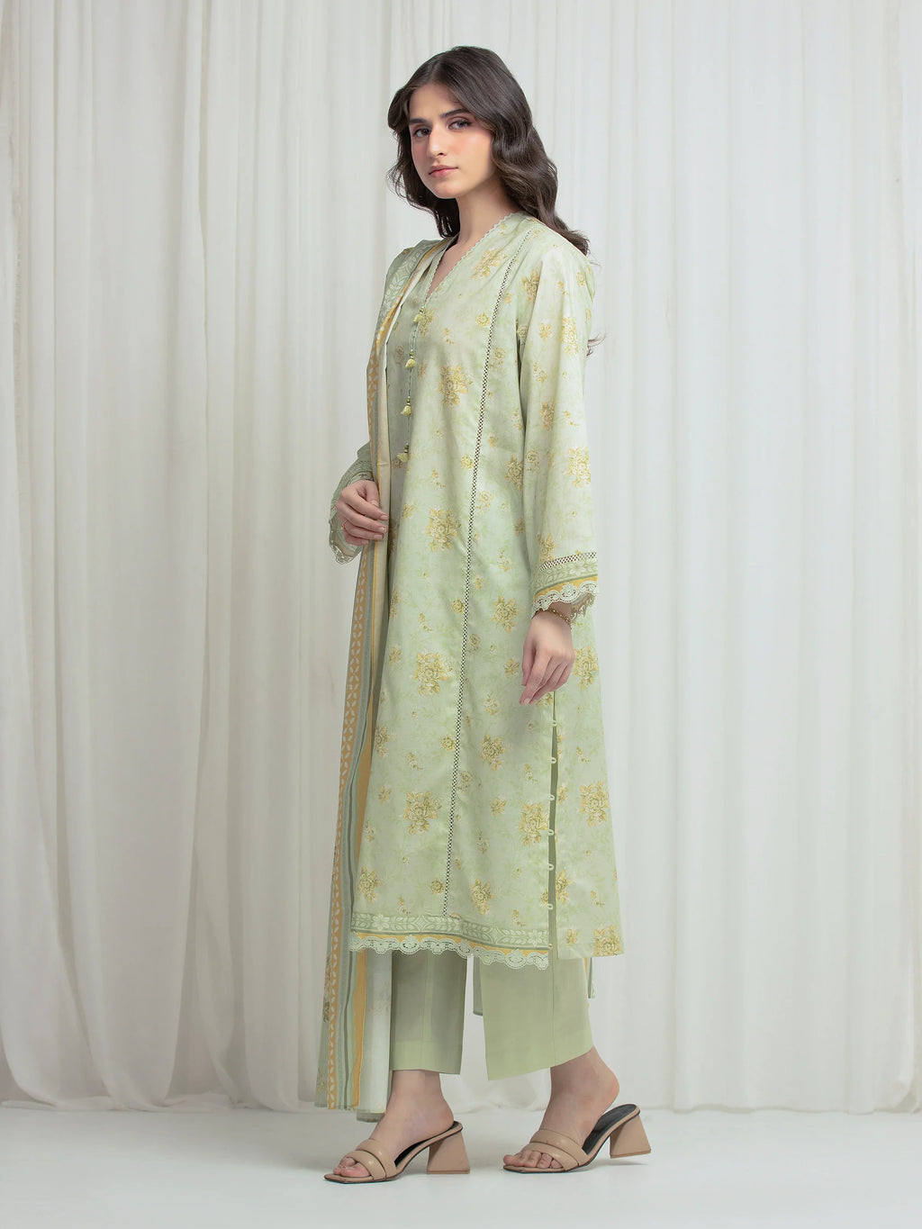 Printed Lawn Suit - EWU6A1-36608-3P