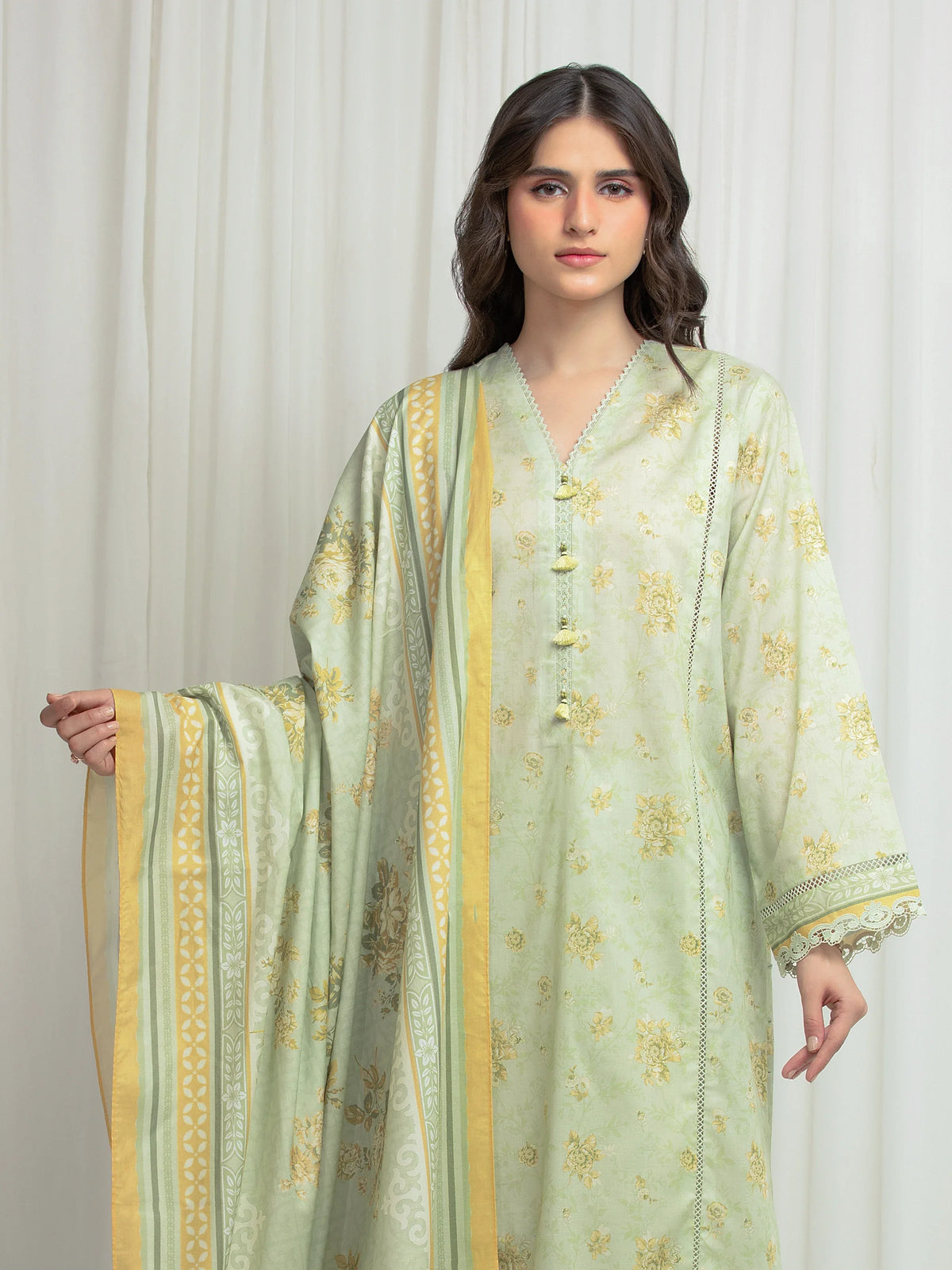 Printed Lawn Suit - EWU6A1-36608-3P