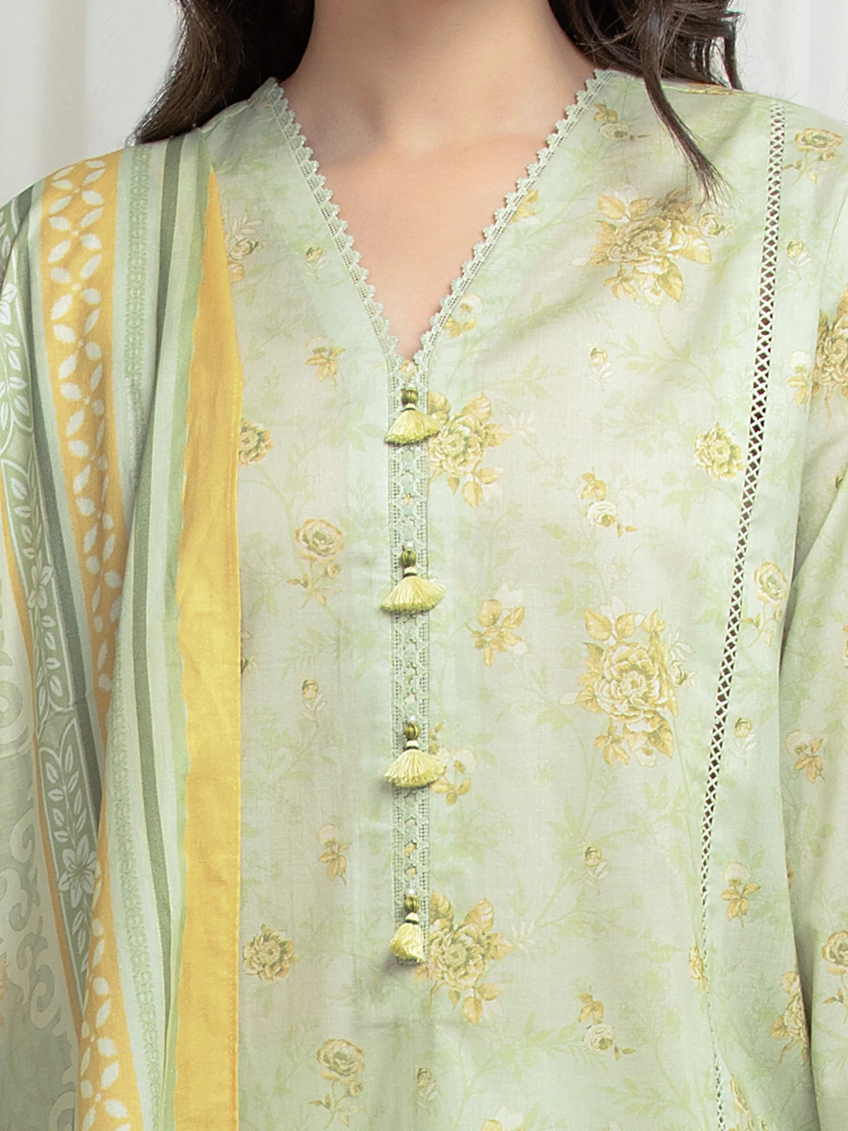 Printed Lawn Suit - EWU6A1-36608-3P
