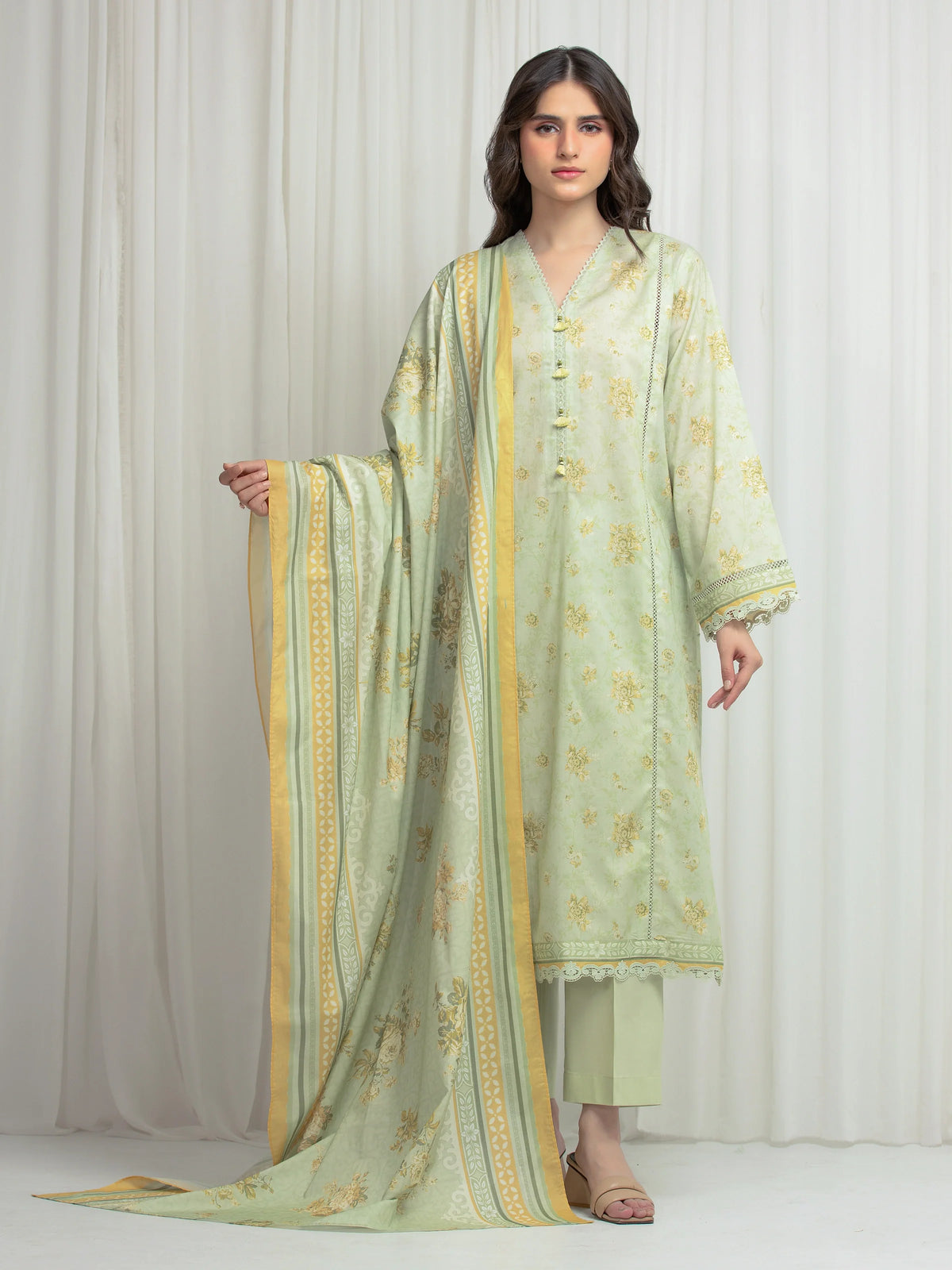 Printed Lawn Suit - EWU6A1-36608-3P