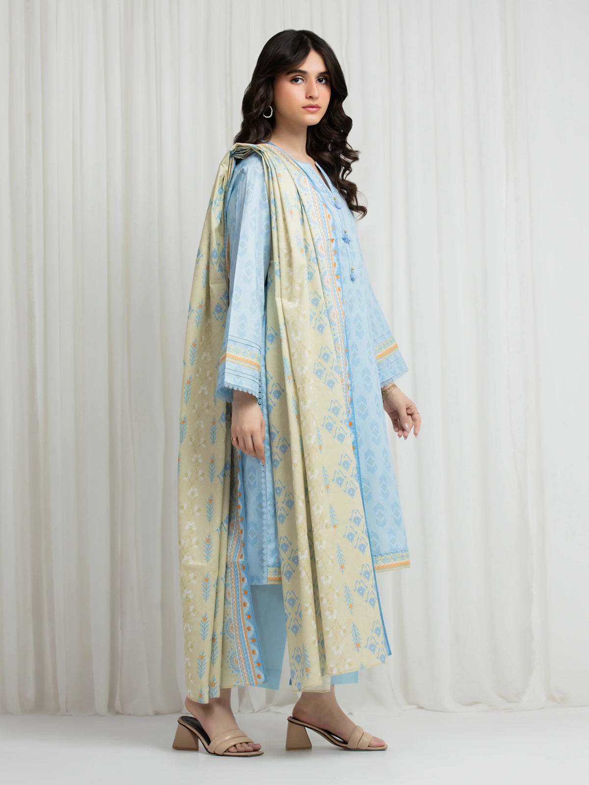 Printed Lawn Suit - EWU6A1-36616-3P