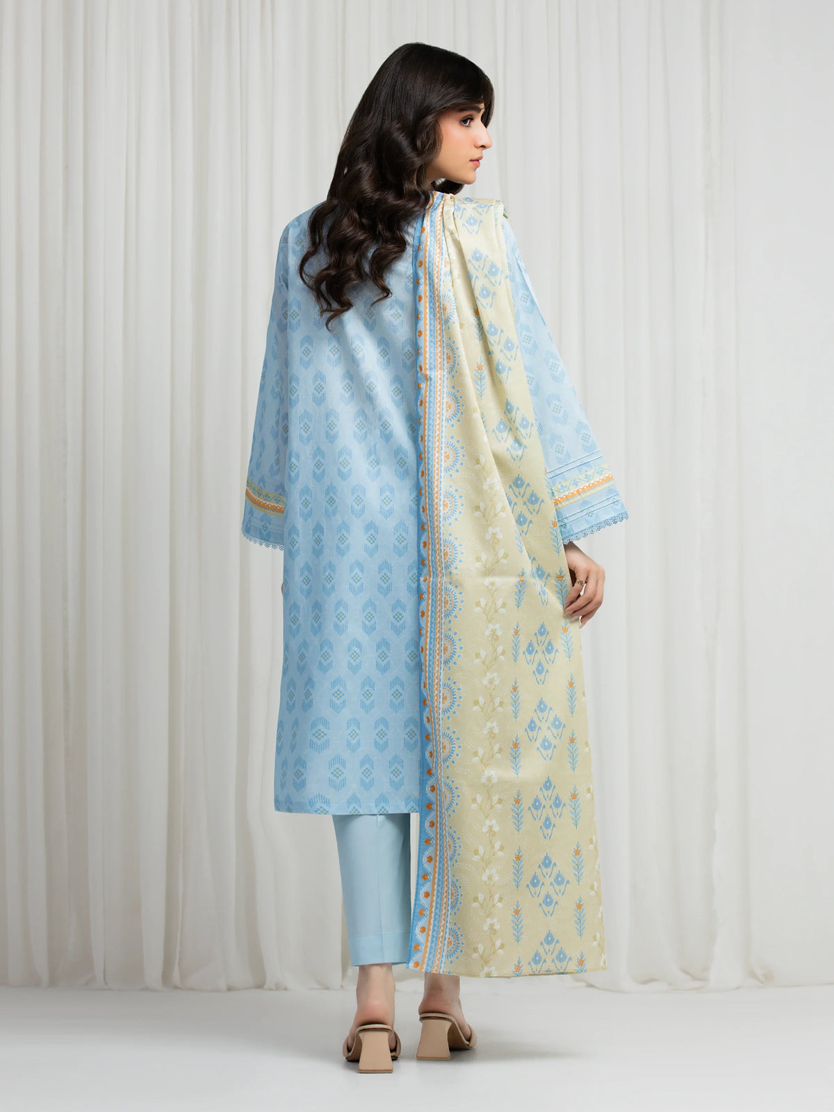 Printed Lawn Suit - EWU6A1-36616-3P