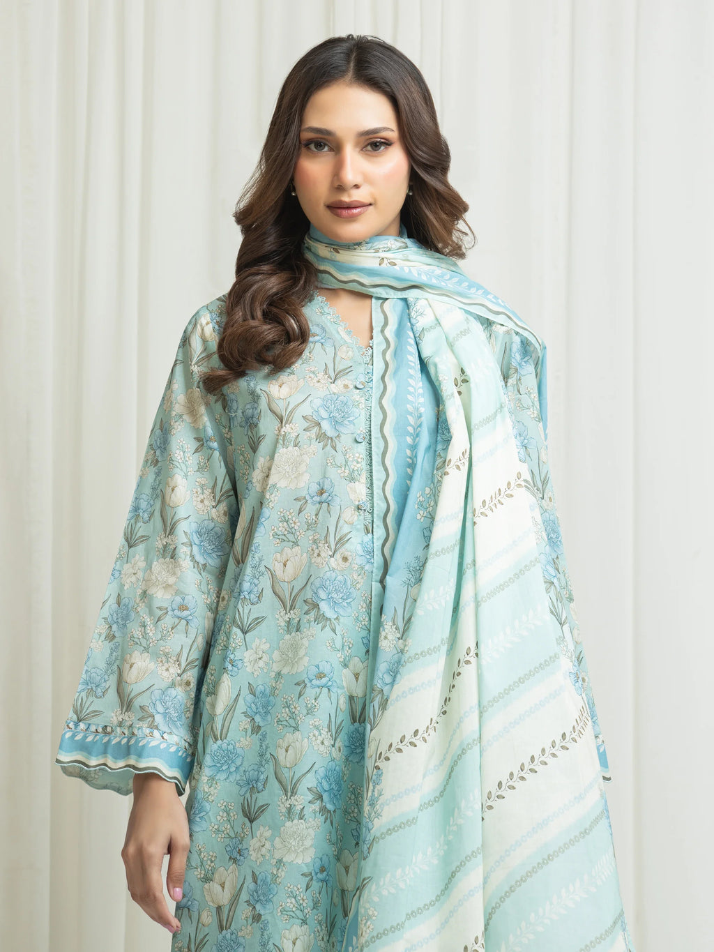 Printed Lawn Suit - EWU6A1-36634-3P