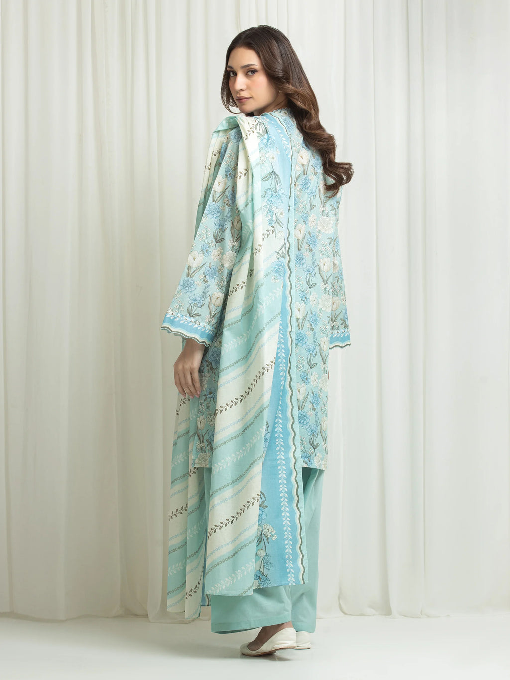 Printed Lawn Suit - EWU6A1-36634-3P
