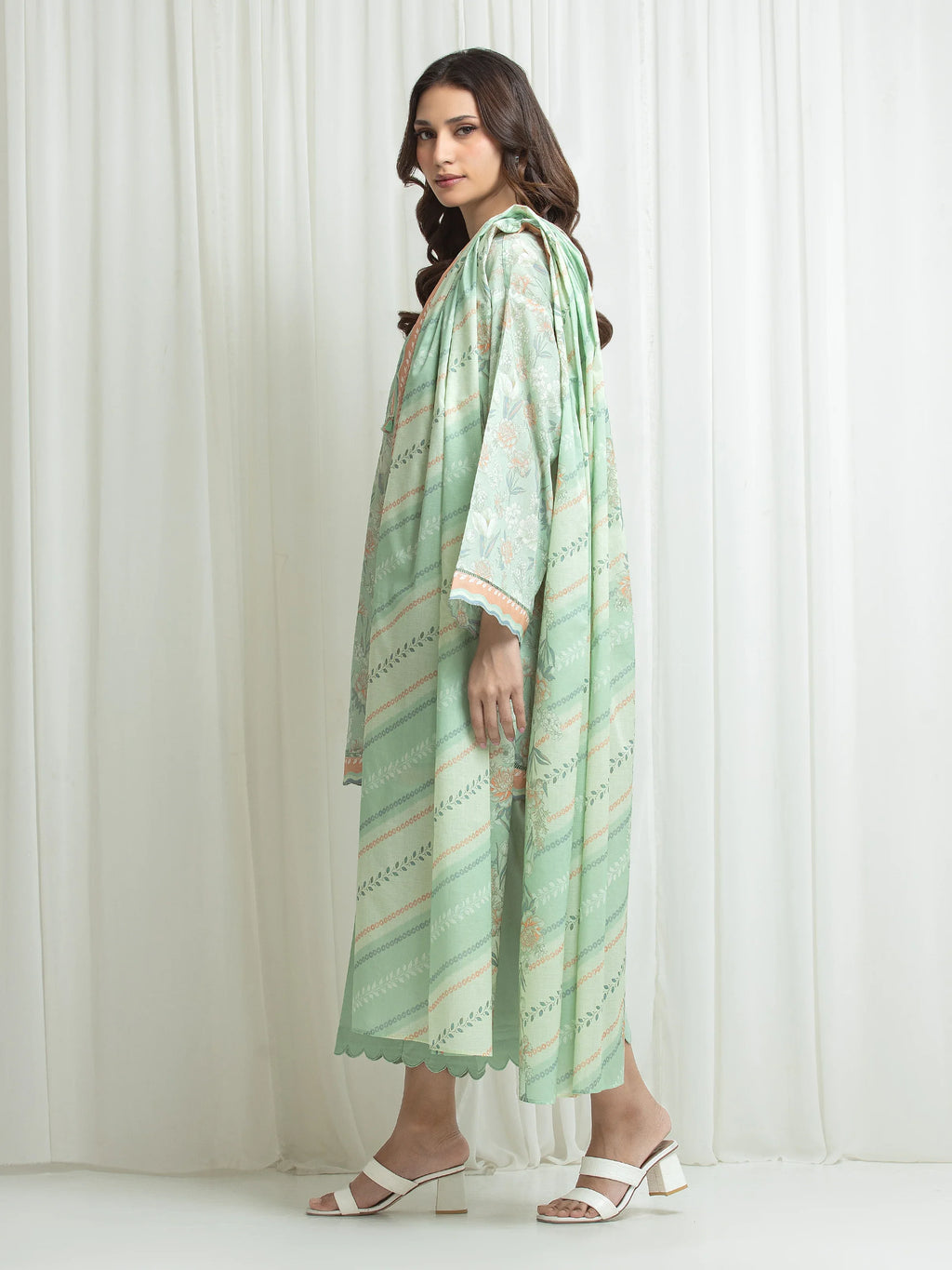 Printed Lawn Suit - EWU6A1-36635-3P
