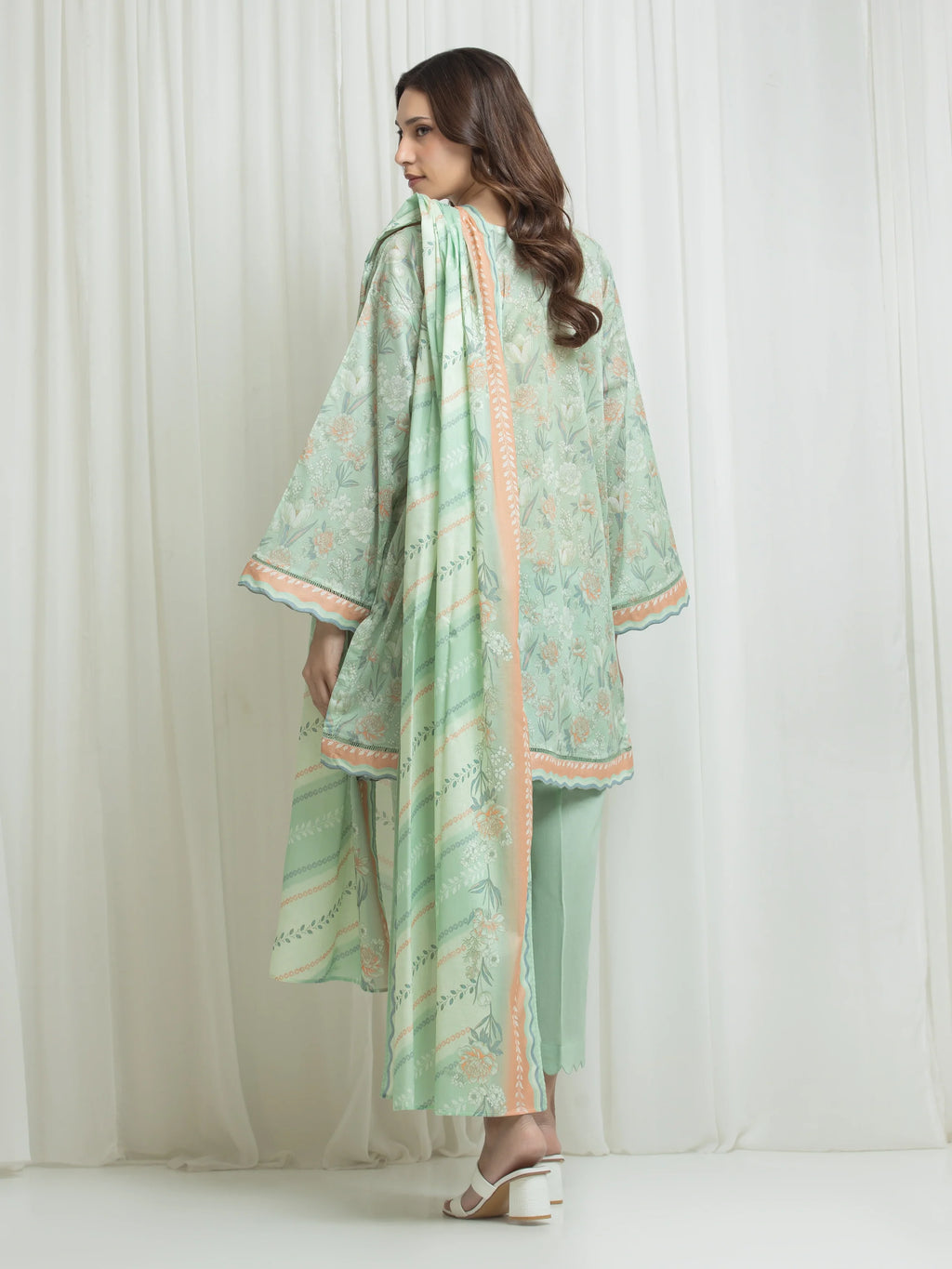 Printed Lawn Suit - EWU6A1-36635-3P
