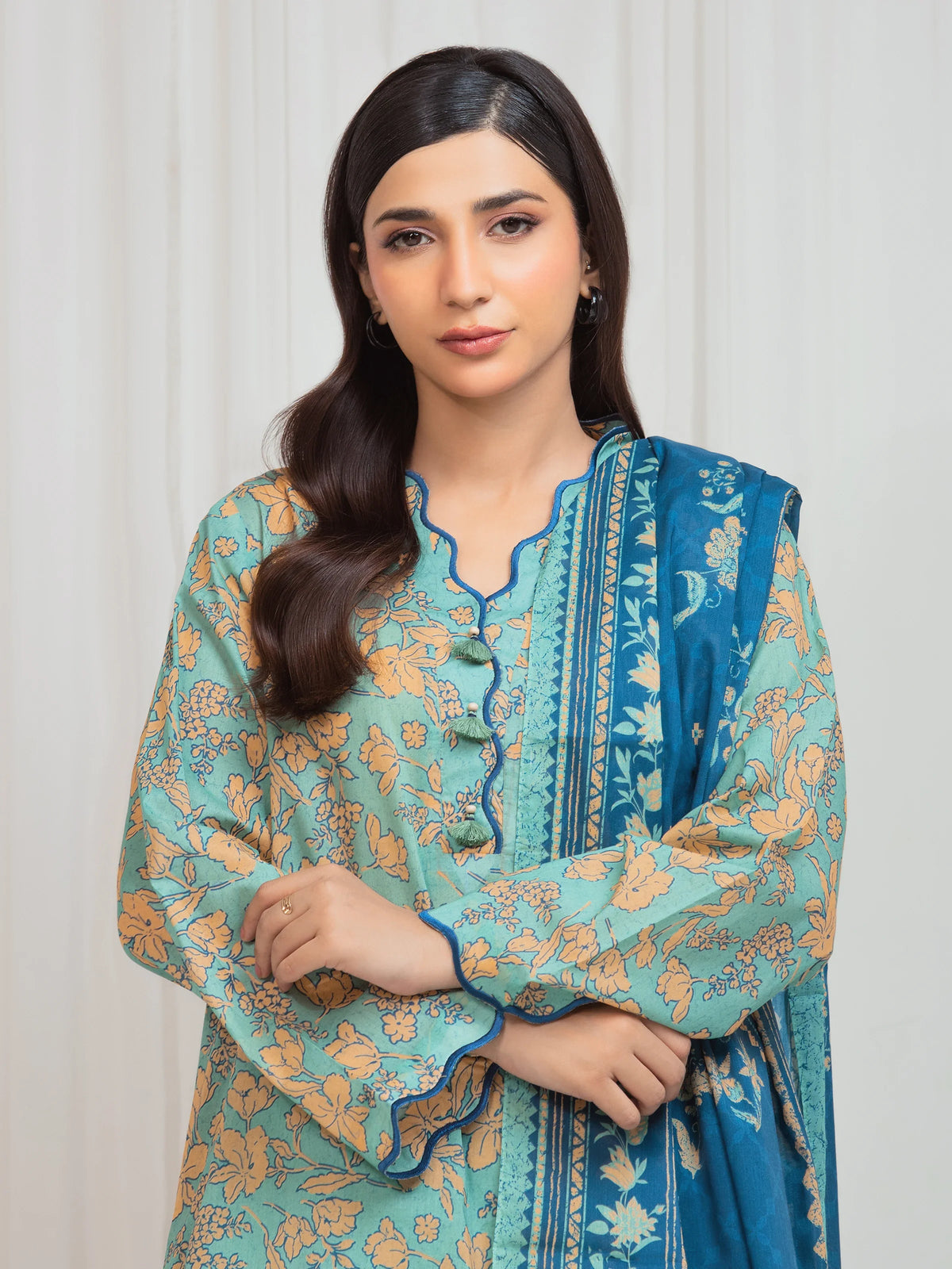 Printed Lawn Suit - EWU6A1-36654-3P