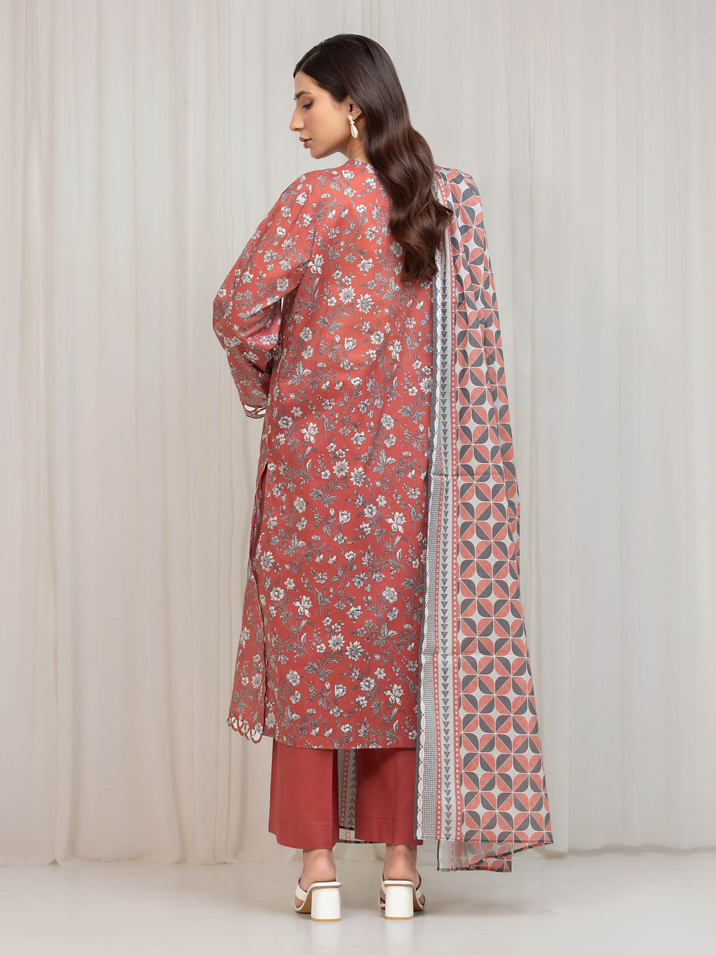 Printed Lawn Suit - EWU6A1-36665-3P