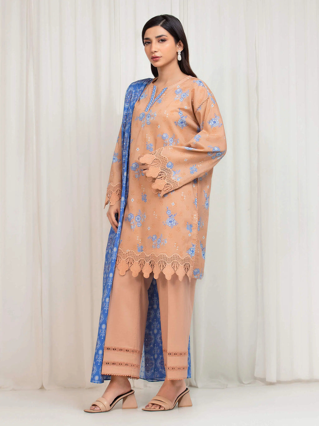Printed Lawn Suit - EWU6A1-36675-3P