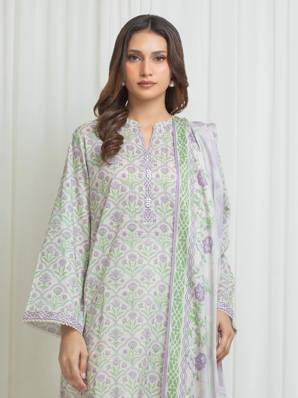 Printed Lawn Suit - EWU6A1-36703-3P