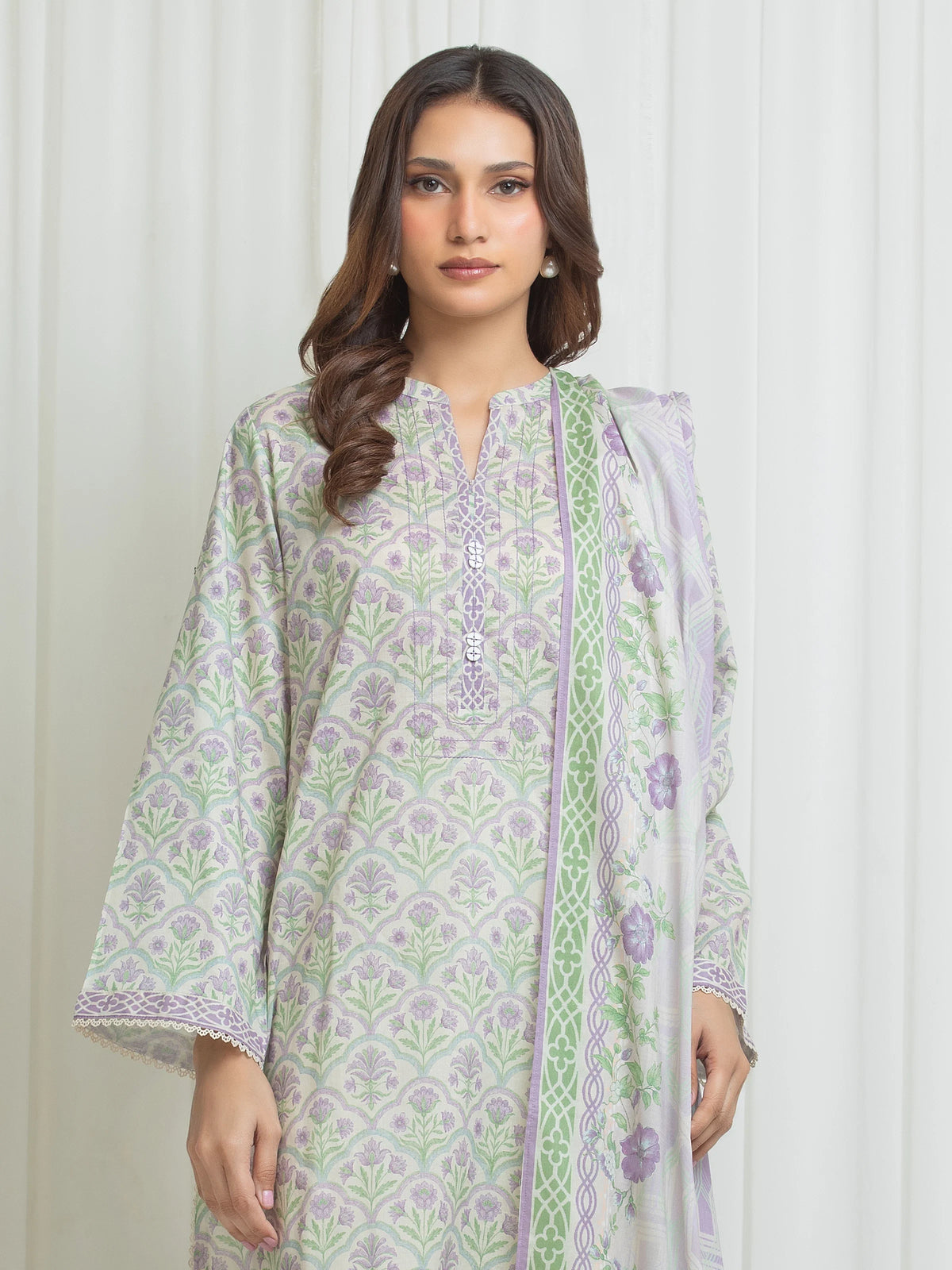 Printed Lawn Suit - EWU6A1-36703-3P
