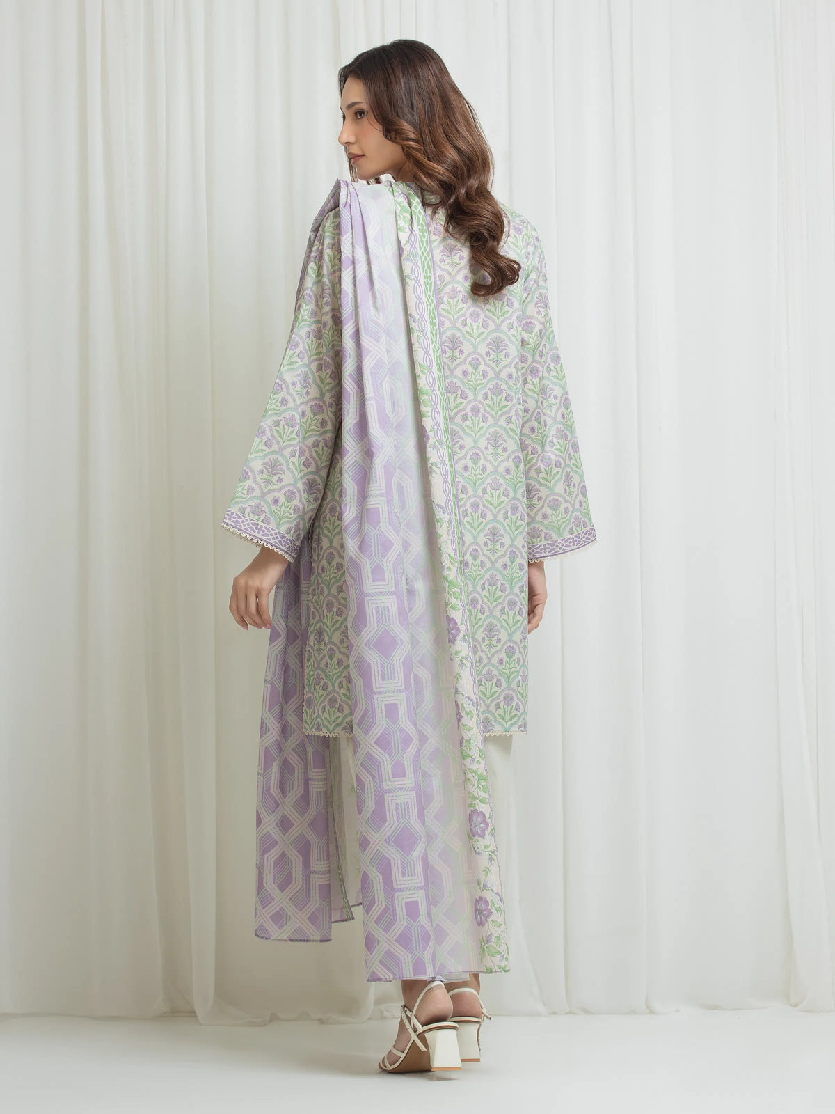 Printed Lawn Suit - EWU6A1-36703-3P