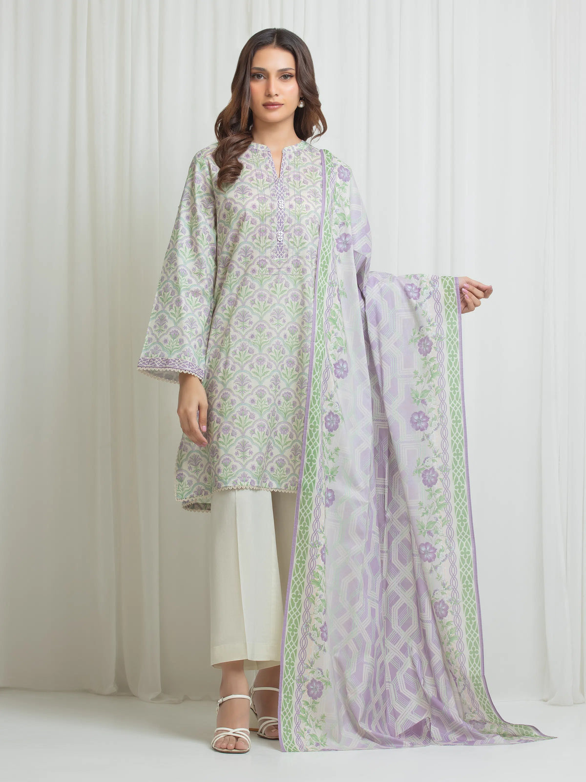 Printed Lawn Suit - EWU6A1-36703-3P