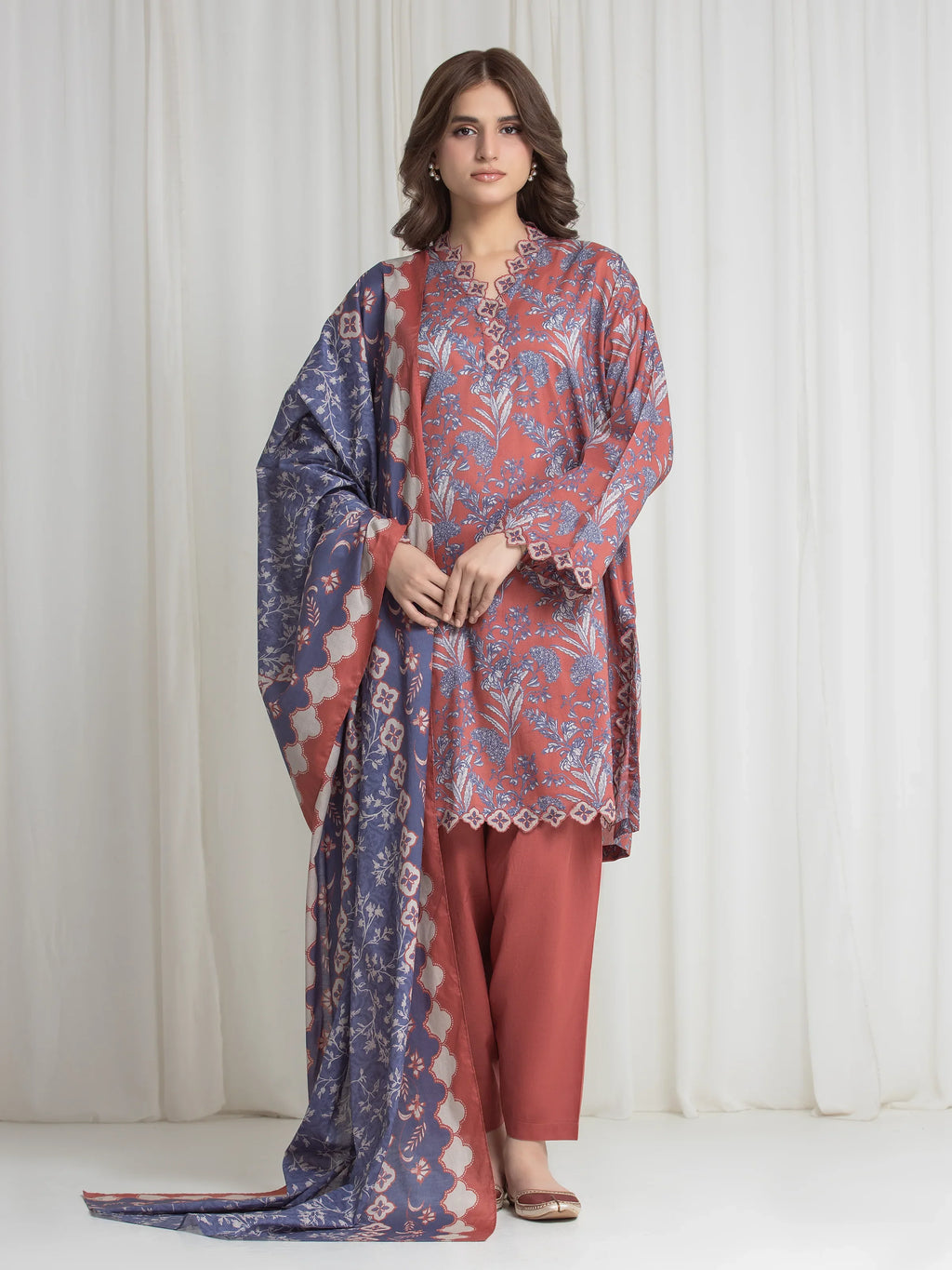 Printed Lawn Suit - EWU6A1-36730-3P