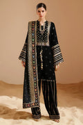 Luxury Velvet Unstitched Suit- Chiffon Dupatta