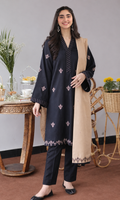 TSS-BT1135 3 Piece Unstitched Embroidered Dhanak Suit