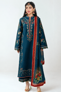 TSS-HR3025 3 Piece Unstitched Embroidered Dhanak Suit