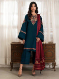 3 Piece Unstitched Embroidered Dhanak Suit JZ 3030