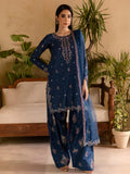 3 Piece Unstitched Embroidered Dhanak Suit