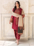 3 Piece Unstitched Embroidered Dhanak Suit JZ-3100