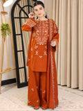 3 Piece Unstitched Embroidered Dhanak Suit BT-3125