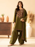 3 Piece Unstitched Embroidered Dhanak Suit BT-2960
