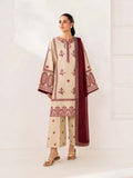 3 Piece Unstitched Embroidered Dhanak Suit