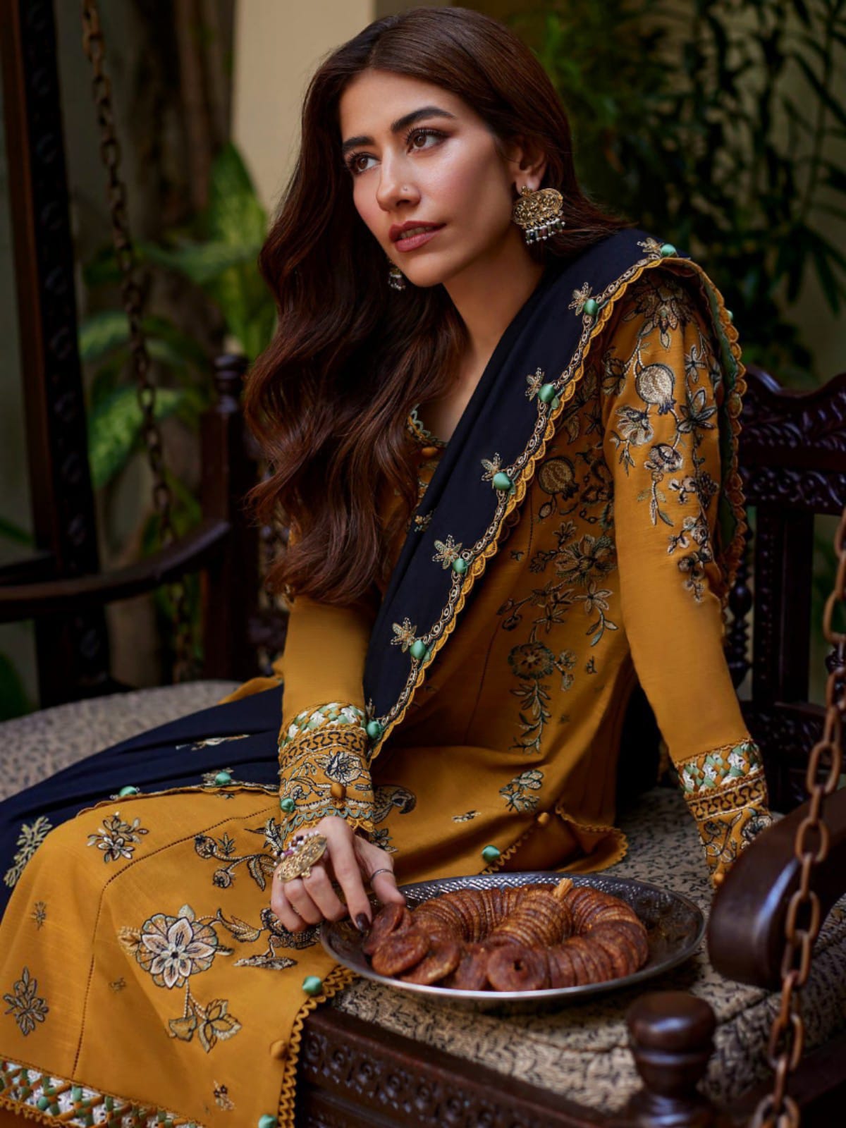 3 Piece Unstitched Embroidered Dhanak Suit ZH 3060