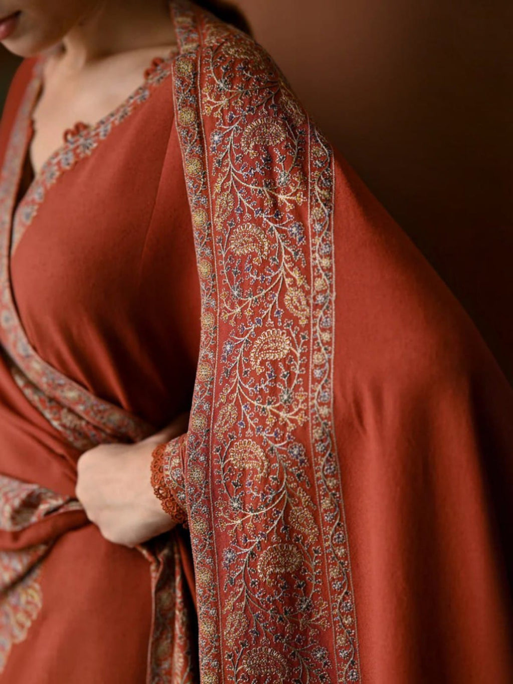 3 Piece Unstitched Embroidered Dhanak Suit BT-2880