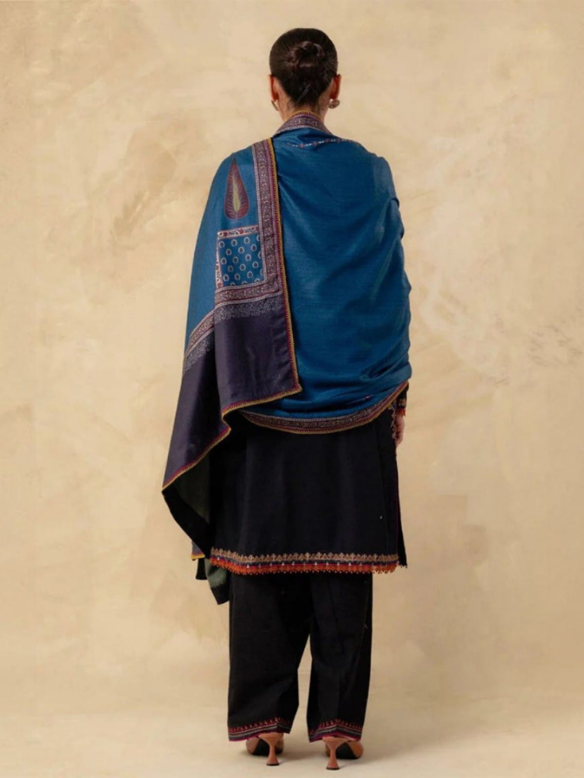 3 Piece Unstitched Embroidered Dhanak Suit ZS-3150