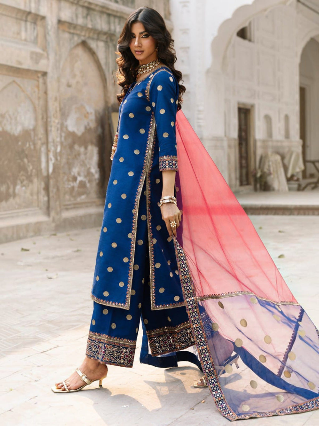 3 Piece Unstitched Embroidered Dhanak Suit CZ-3130