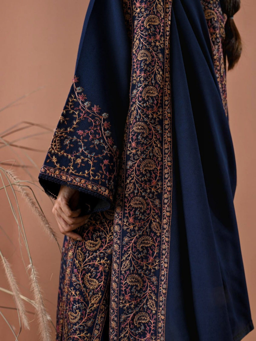 3 Piece Unstitched Embroidered Dhanak Suit BT 2880