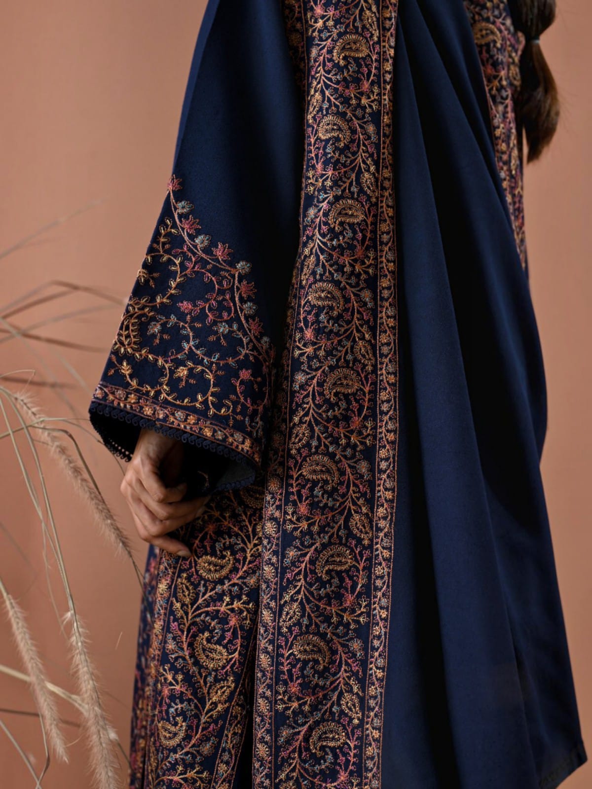 3 Piece Unstitched Embroidered Dhanak Suit BT 2880