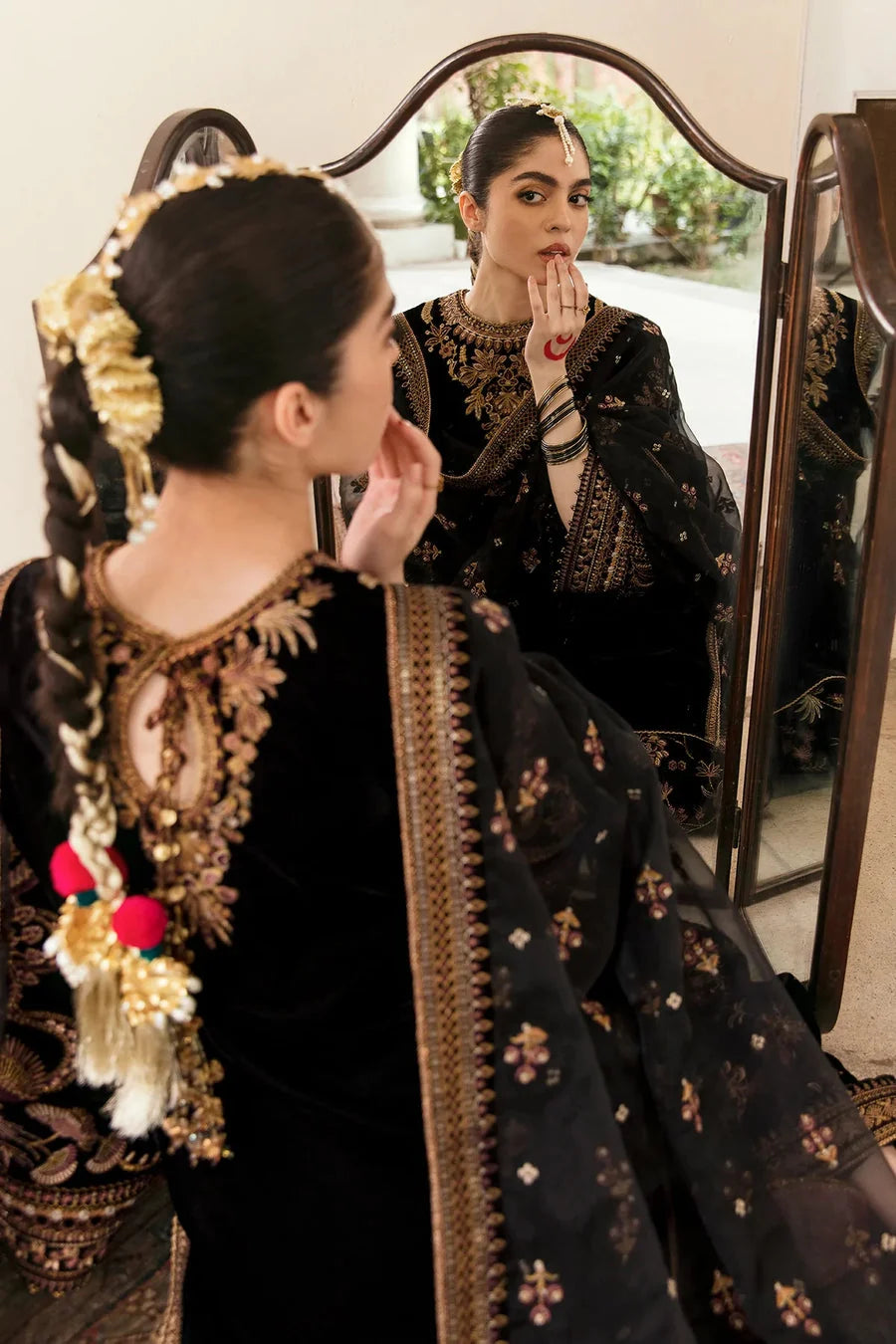 Velvet - 3 Piece Unstitched Fully Embroided Dress BQ-804