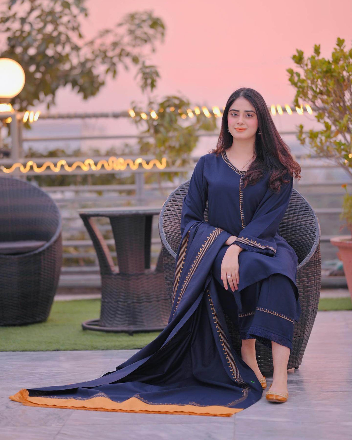 TSS-BR1145 3 Piece Unstitched Embroidered Dhanak Suit